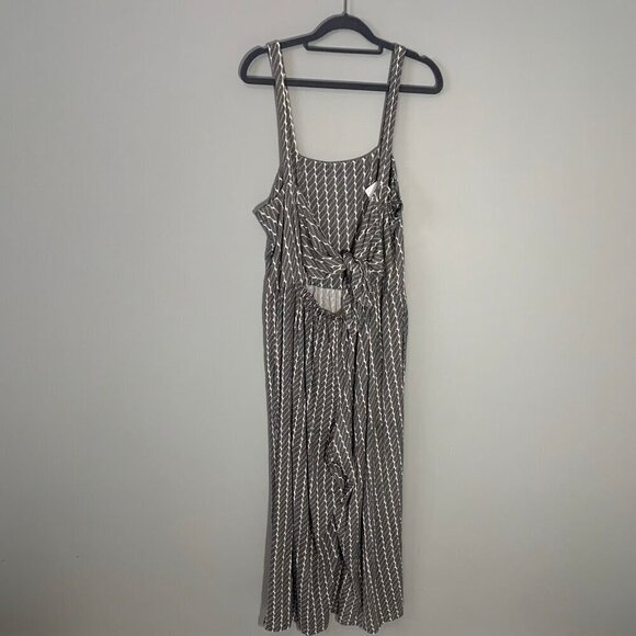 NEW Kate Quinn nautical black rope‎ strappy goucho flowy wide leg crop jumpsuit - Picture 3 of 10